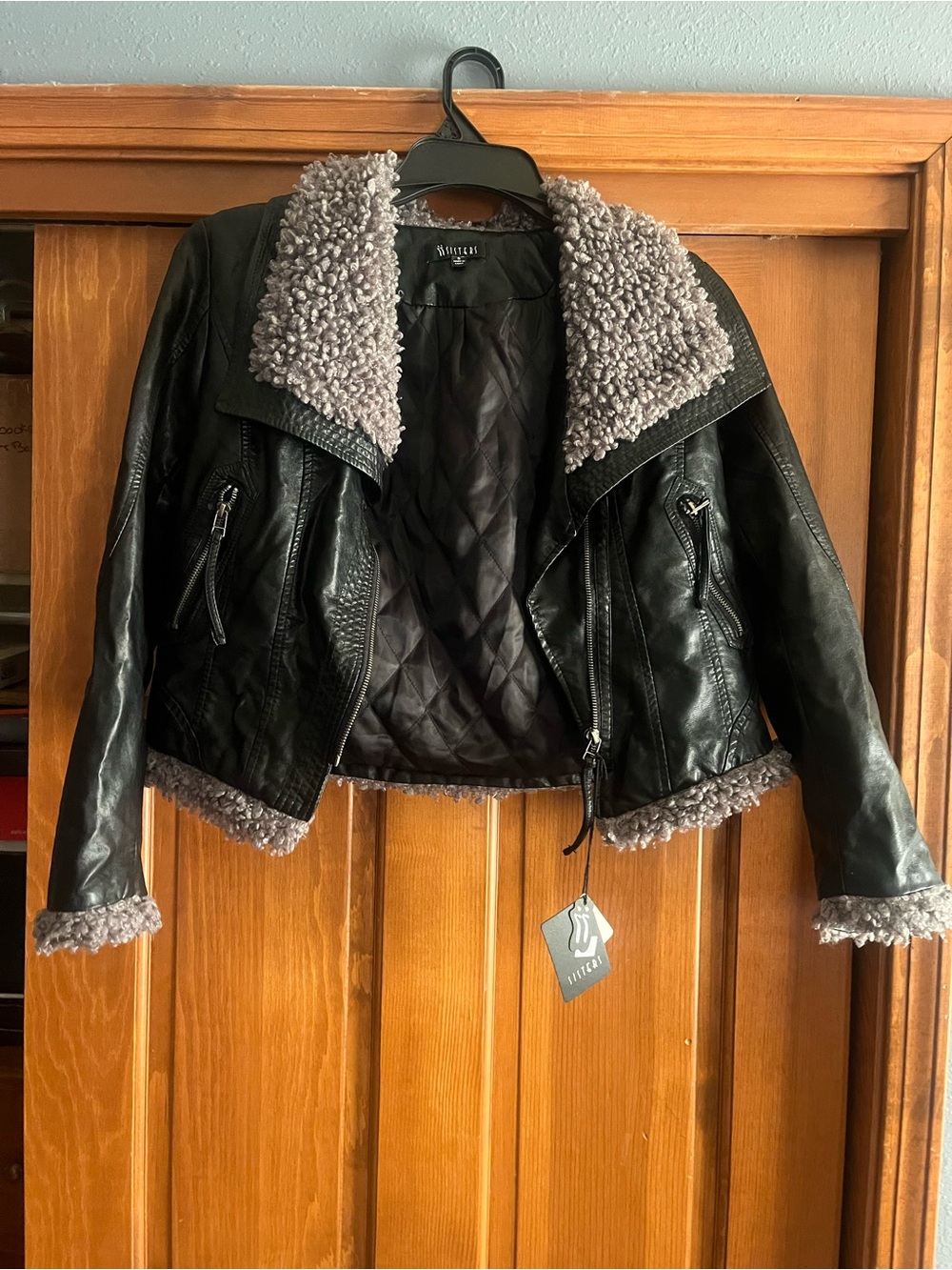 ii Sisters faux leather jacket